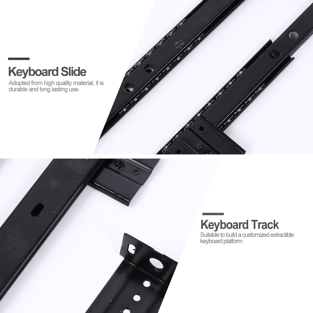 1 Pair Pull Out Drawer Hardware Track Tray Desk Pull Out Drawer Hardware Track Drawer Rail Desk Tray Slide Rail Track