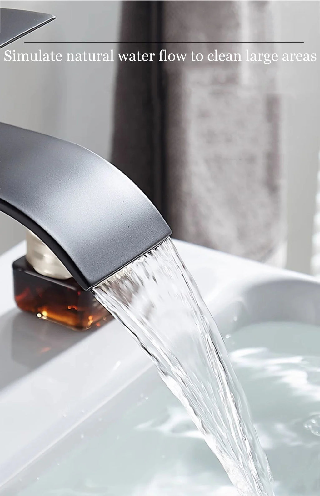Bathroom Accessories Household Home Hot and Cold Water Waterfall Dragon Head Kitchen Bathroom Bathroom Washbasin Single Faucet