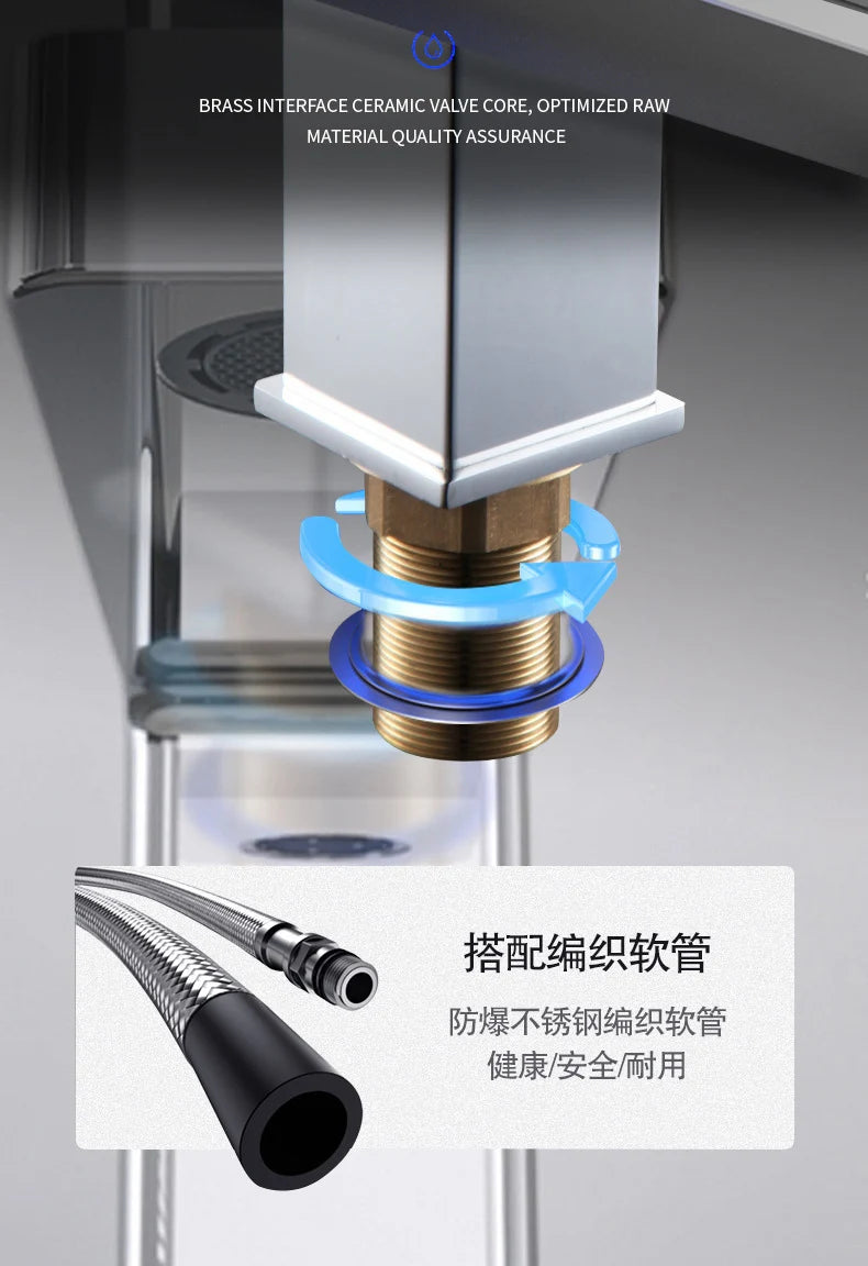Bathroom Accessories Household Home Hot and Cold Water Waterfall Dragon Head Kitchen Bathroom Bathroom Washbasin Single Faucet