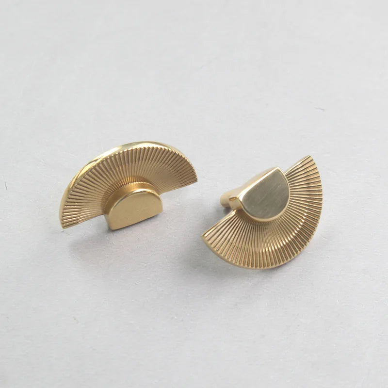 Cabinet Door Handle Pure Copper Simple Nordic Drawer Cabinet Single Hole New Chinese Light Luxury Brass Wardrobe Door Handle