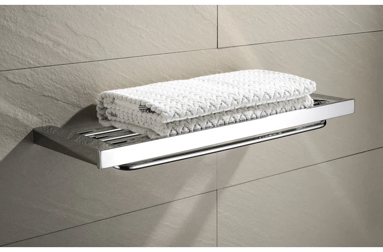 Stainless Steel Bathroom Accessories Wall Shelf Towel Bar Rack Rail Toilet Brush Roll Paper Holder Soap Dish Bathroom Hardware