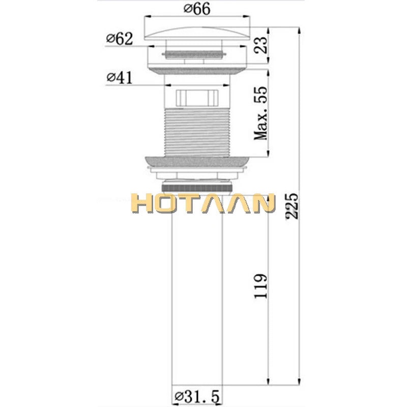.,Bathroom  basin waste  Pop Up Waste Vanity Vessel Sink Drain Bathroom Accessories
