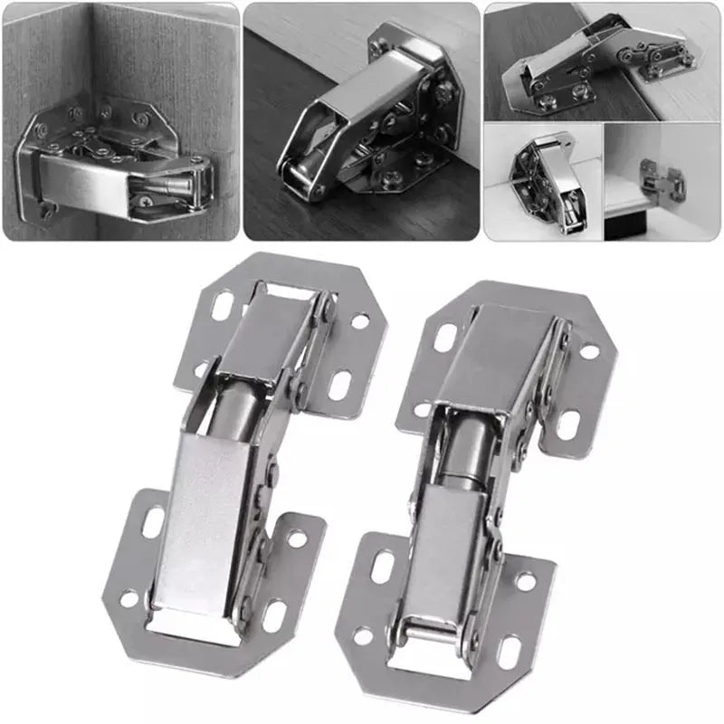 3-4 Inch 90 Degree Thicken Free Drilling Hole Cabinet Door Soft Closing Hydraulic Buffer Hinge Furniture Hardware