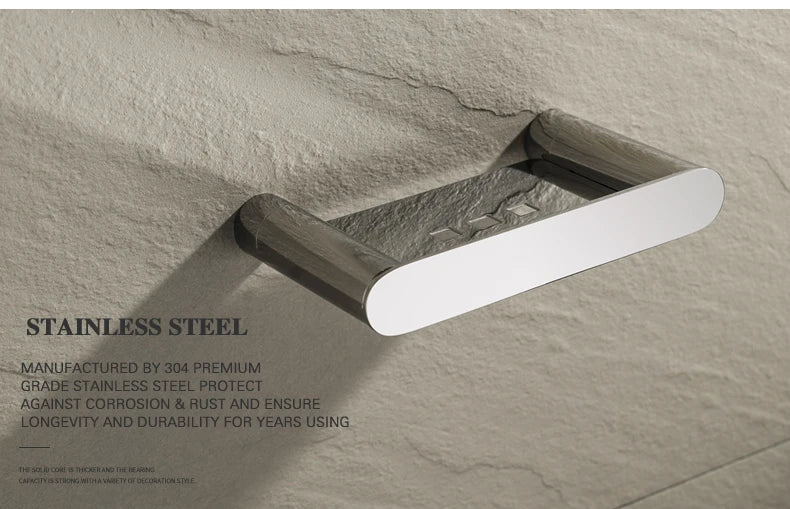 Stainless Steel Bathroom Accessories Wall Shelf Towel Bar Rack Rail Toilet Brush Roll Paper Holder Soap Dish Bathroom Hardware
