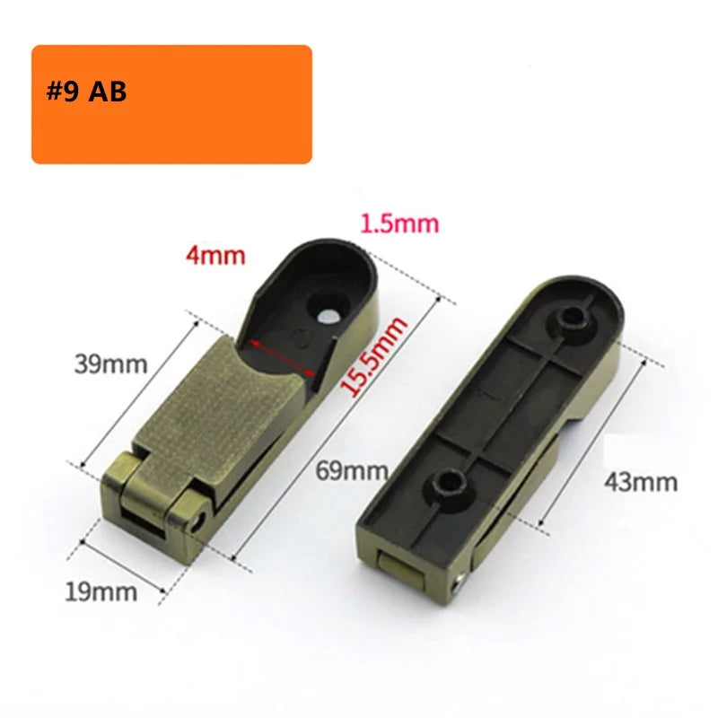 2Pcs Zinc Alloy Oval Wardrobe Rail Bracket Wall Mounted 16 mm Hanging Rod End Supports Closet Tube Pipe Brackets
