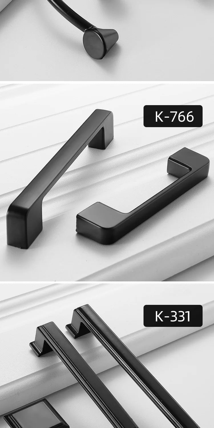 Black Handles for Furniture Cabinet Knobs and Handles Kitchen Handle Drawer Knobs Cabinet Pulls Cupboard Handles Knobs
