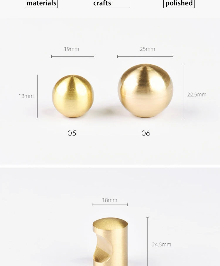 Round Brass Dresser Knobs Drawer Handle Cabinet Door Handle Antique Antique Kitchen furniture Hardware Knob Kitchen  Handles