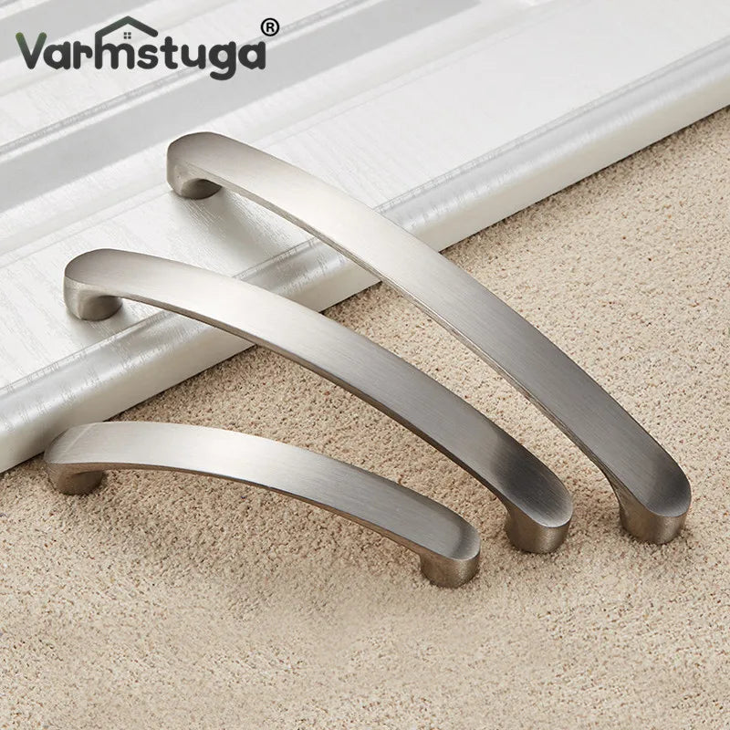 Modern Cabinet Handles Knobs Aluminum Alloy Door Kitchen Knobs Brushed Cabinet Pulls Drawer Modern Furniture Handle Hardware
