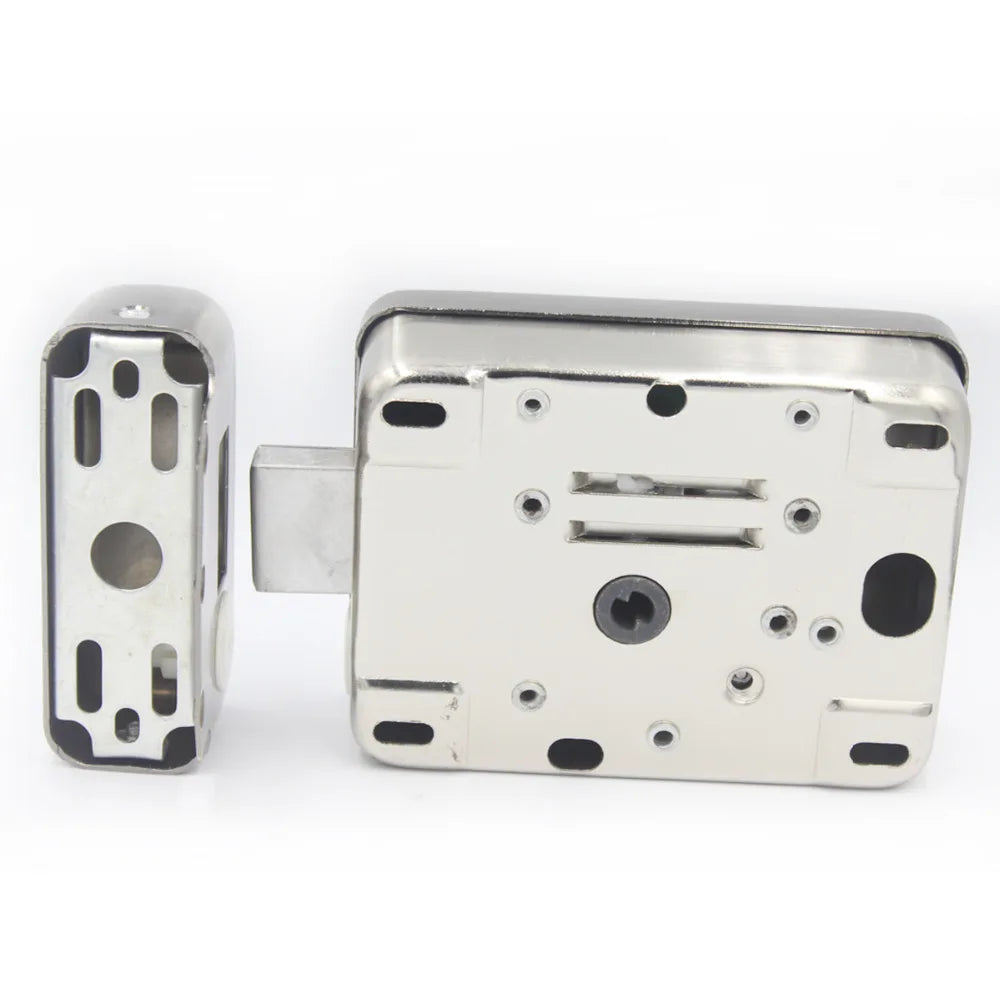 DC 12V Metal Electric Lock Gate Lock Strike Lock Access Control System Electronic Integrated Door Rim lock
