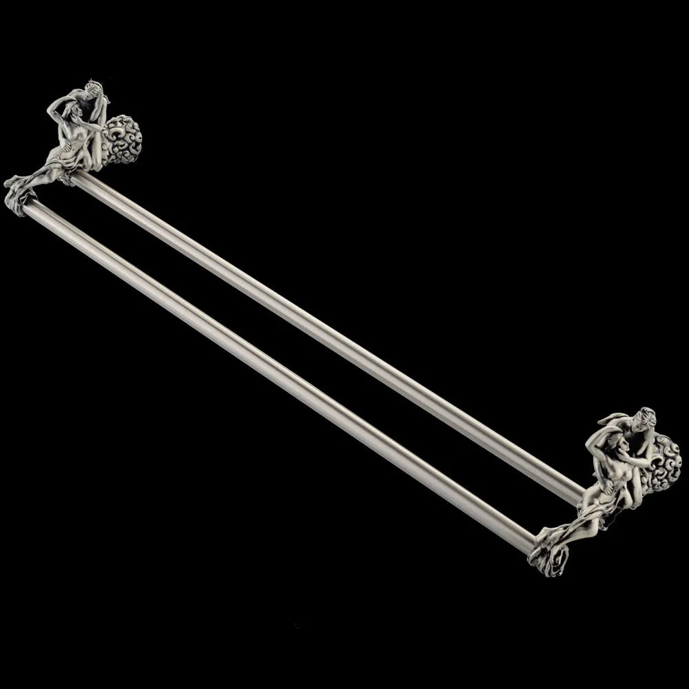 Wall Mounted Romantic Bathroom Hardware Accessories Set,Towel Ring Toilet Paper Holder Towel Bar Toliet Brush Holder MB-0810T