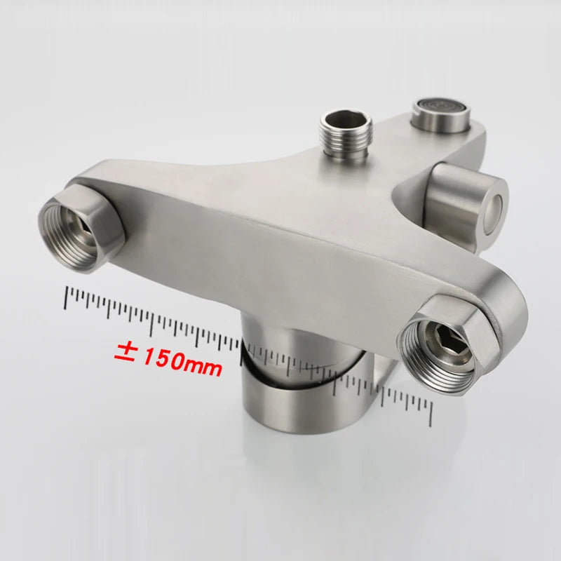 Bathroom Stainless Steel Basin Faucet Mixer Tap Bathtub Faucet Wall Hanging Hot and Cold Water Faucet Bathroom Accessories