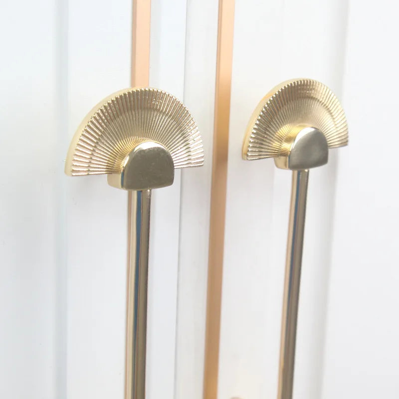 Cabinet Door Handle Pure Copper Simple Nordic Drawer Cabinet Single Hole New Chinese Light Luxury Brass Wardrobe Door Handle
