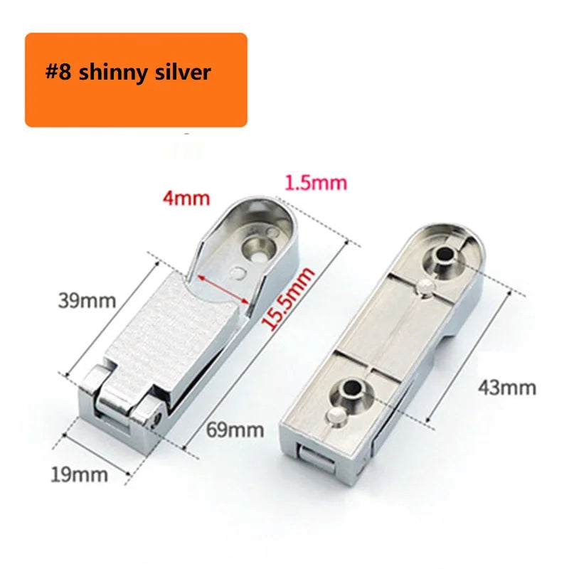 2Pcs Zinc Alloy Oval Wardrobe Rail Bracket Wall Mounted 16 mm Hanging Rod End Supports Closet Tube Pipe Brackets