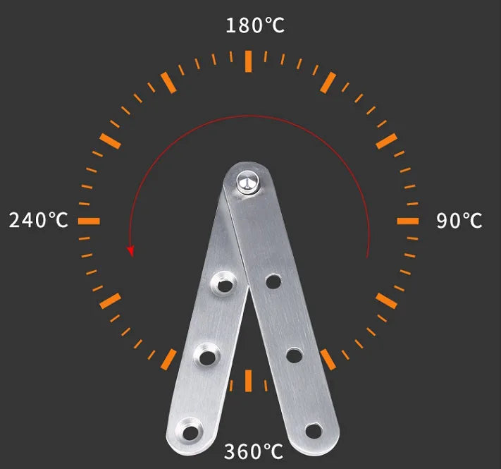Stainless Steel Doors Hinges Under 360 Degree Rotating Shaft Rotation Hinge Positioning Concealed Cabinet Hinge