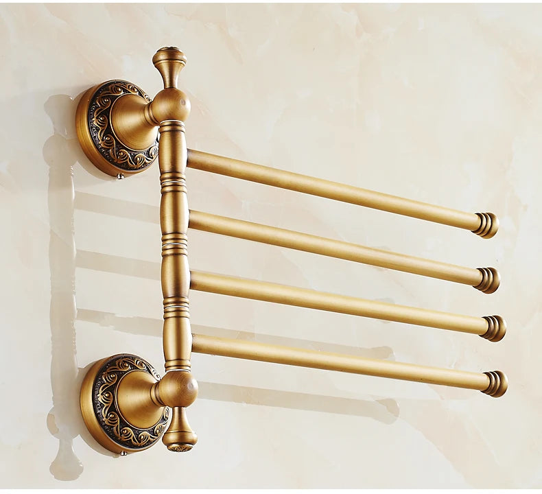Bathroom Accessories Towel Holder Antique Bronze Movable Bath Towel Rack Bathroom Hardware 8024DH-4