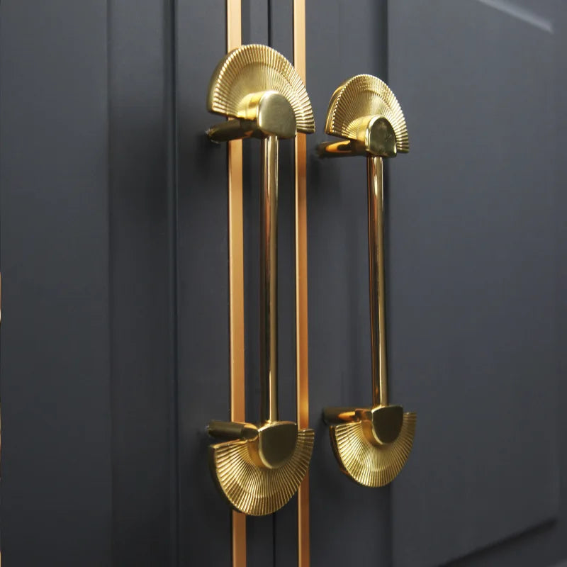 Cabinet Door Handle Pure Copper Simple Nordic Drawer Cabinet Single Hole New Chinese Light Luxury Brass Wardrobe Door Handle