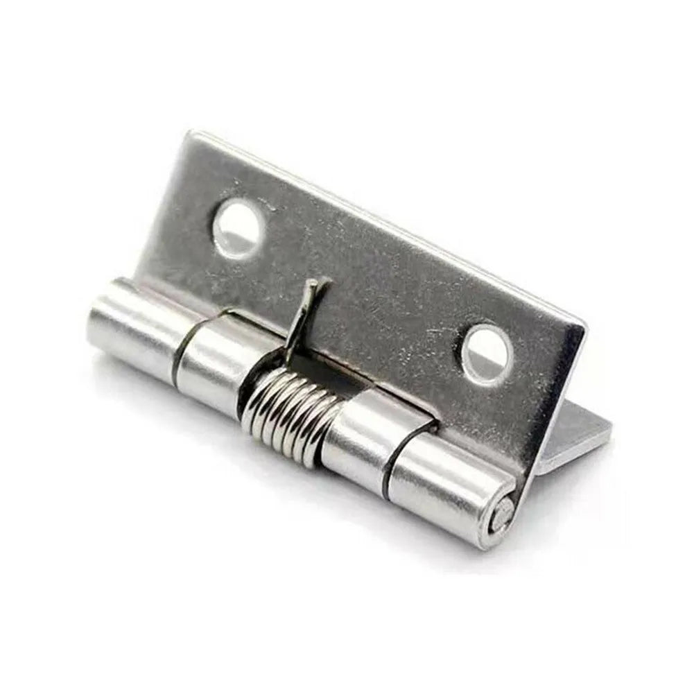 2pcs 1/1.5/2/3Inch Silver Spring Door Hinge Stainless Steel Self Closing Design Windows Cabinets Boxes Household Hardware