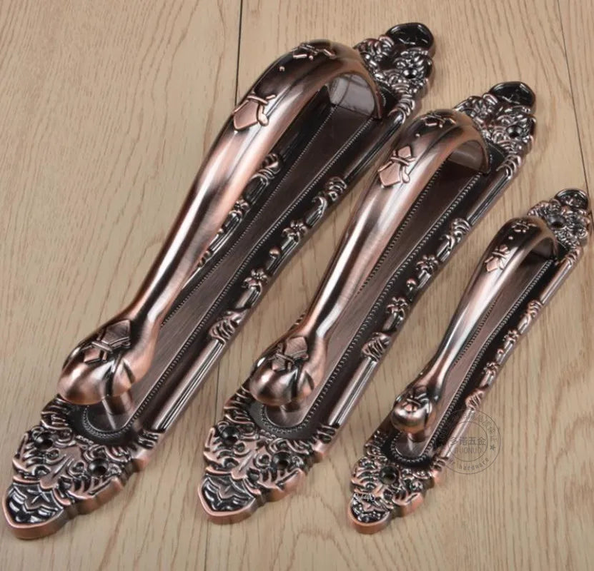 Retro Classic Anti-theft Door Handles and Knobs Double Door Big Pulls Large Hole Spacing Length 18cm 25cm 30cm
