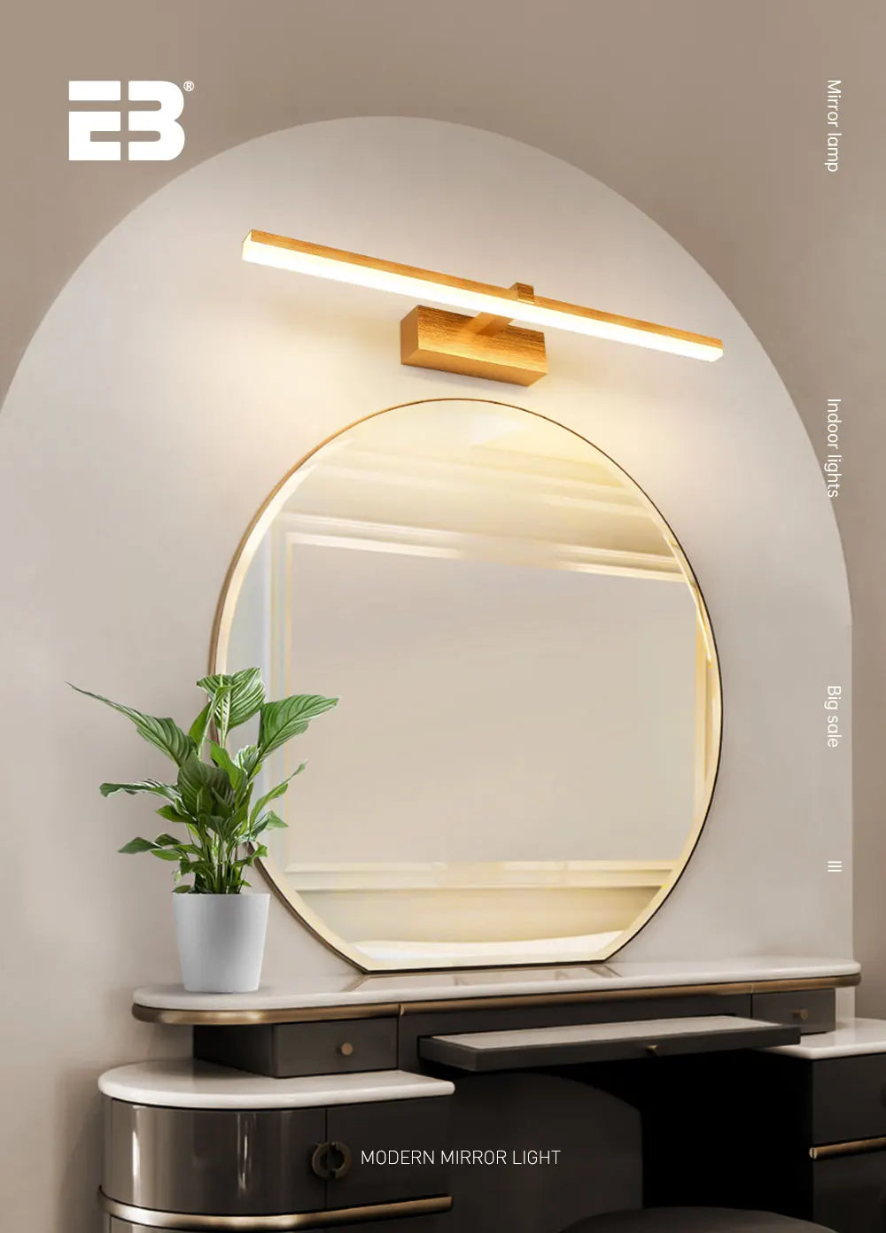 Bathroom Wall Lamp Led Bathroom Lights Mirror Wall Lamp  AC90-265V Waterproof Wall Sconce Lamp for Bathroom Wall Light Fixture