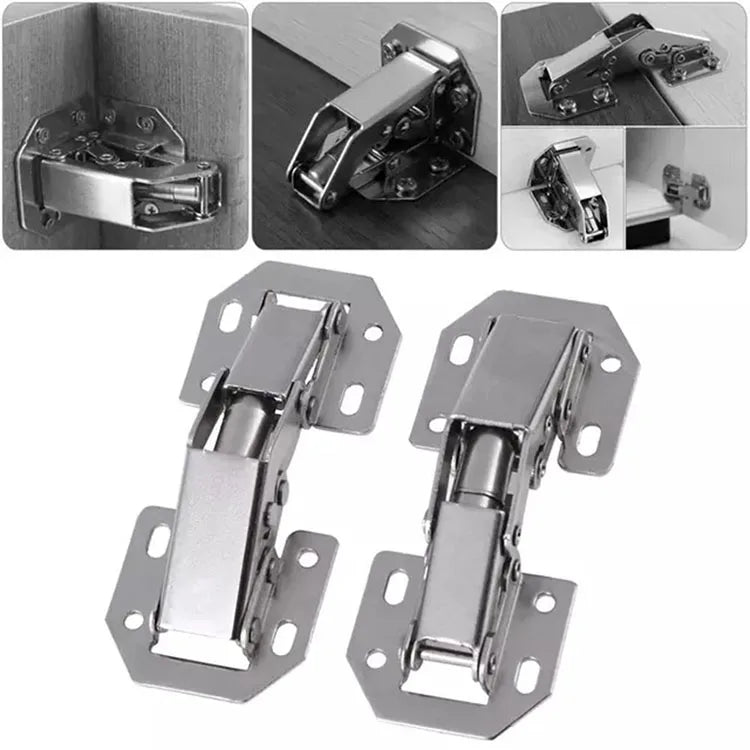 3-4 Inch 90 Degree Thicken Free Drilling Hole Cabinet Door Soft Closing Hydraulic Buffer Hinge Furniture Hardware