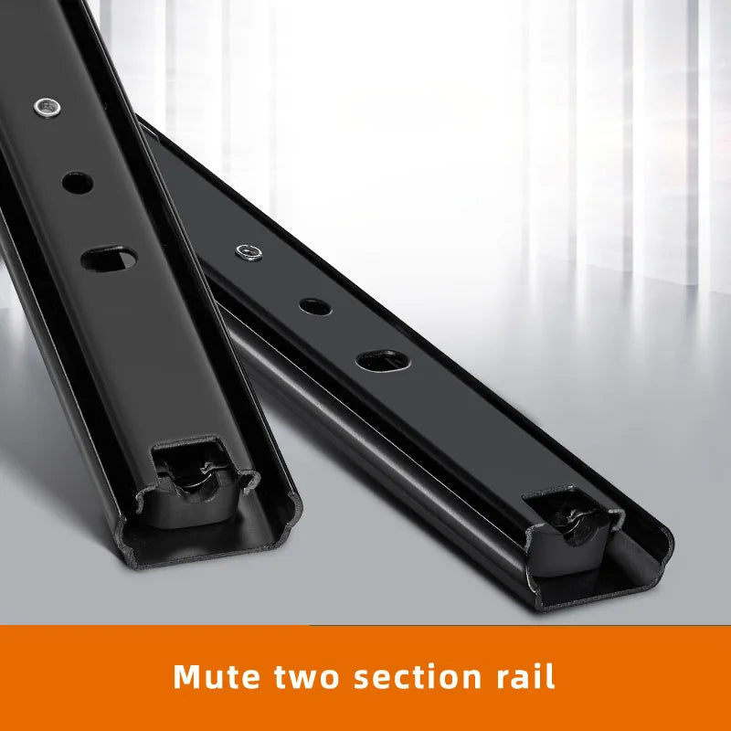 Drawer Rail 8~20Inch Cold Rolled Steel Drawer Slides Close Drawer Sliding Track Two-Section Cabinet Slides Furniture Hardware