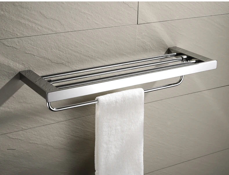 Stainless Steel Bathroom Accessories Wall Shelf Towel Bar Rack Rail Toilet Brush Roll Paper Holder Soap Dish Bathroom Hardware