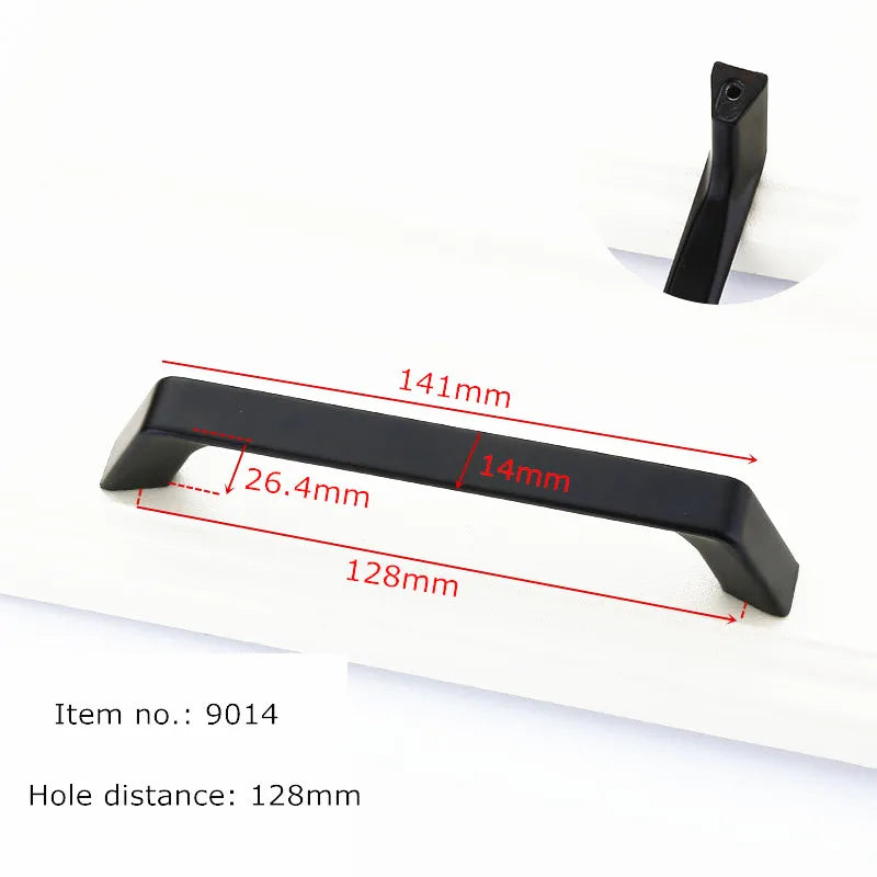 Modern Cabinet Handles Solid Aluminum Alloy Door Knobs And Handles Kitchen Cupboard Pulls Drawer Knobs Furniture Handle Hardware