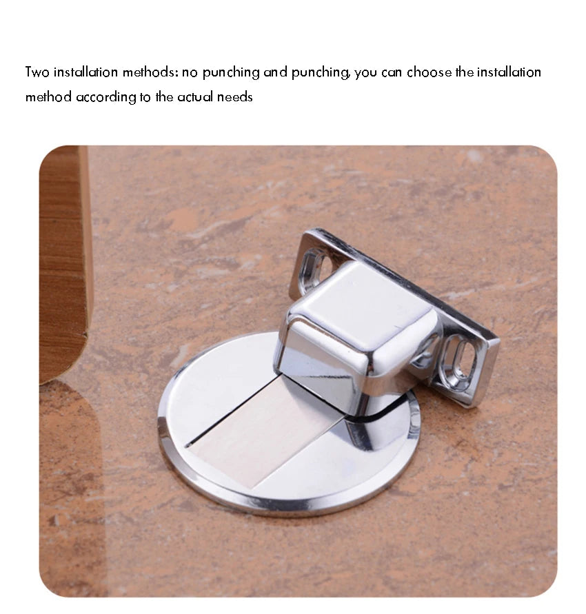 Magnetic Door Stop, Hidden Magnetic Door Stopper,Zinc Alloy,Floor Mount Self Adhesive & Punched Door Catch Doorstop,самозажимной
