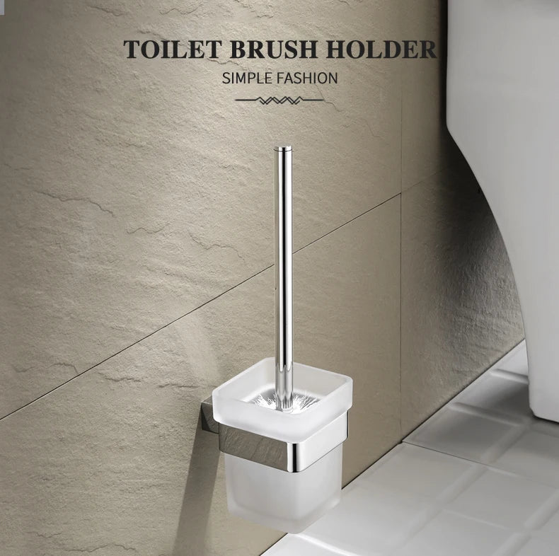 Stainless Steel Bathroom Accessories Wall Shelf Towel Bar Rack Rail Toilet Brush Roll Paper Holder Soap Dish Bathroom Hardware