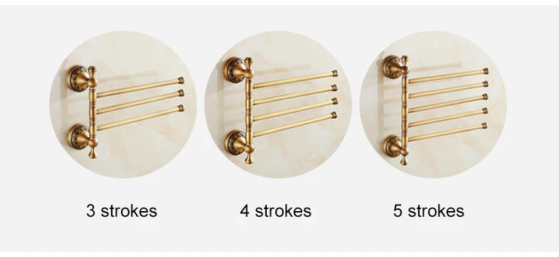 Bathroom Accessories Towel Holder Antique Bronze Movable Bath Towel Rack Bathroom Hardware 8024DH-4