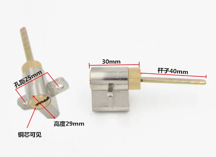 Heart Indoor Door Lock for Bedroom Wooden Door Old-Fashioned Universal Single Lock Cylinder for Kitchen Bathroom Toilet Hotel