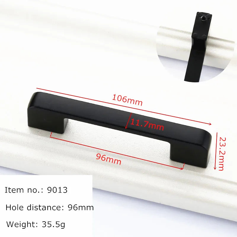 Modern Cabinet Handles Solid Aluminum Alloy Door Knobs And Handles Kitchen Cupboard Pulls Drawer Knobs Furniture Handle Hardware