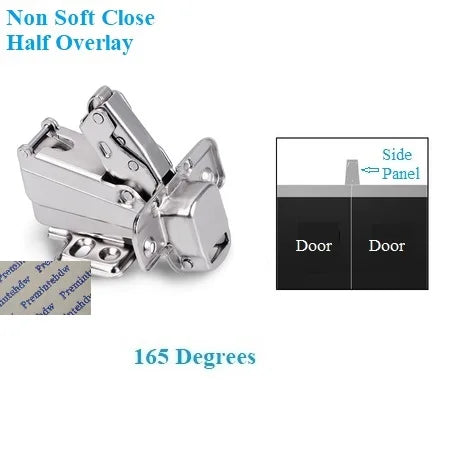 2Pcs 135 165 170 175 Degrees Hydraulic Soft Close Hinge Clip On Furniture Cabinet Cupboard Corner Bi Folding Door