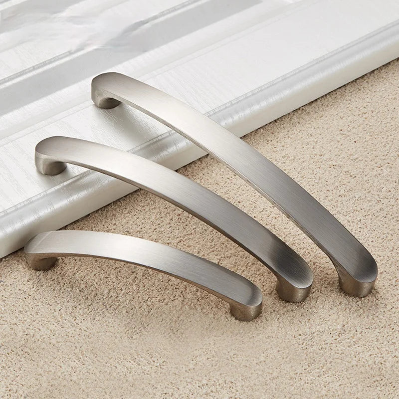 Modern Cabinet Handles Knobs Aluminum Alloy Door Kitchen Knobs Brushed Cabinet Pulls Drawer Modern Furniture Handle Hardware