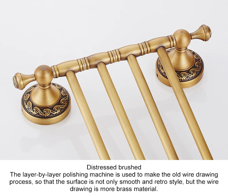 Bathroom Accessories Towel Holder Antique Bronze Movable Bath Towel Rack Bathroom Hardware 8024DH-4