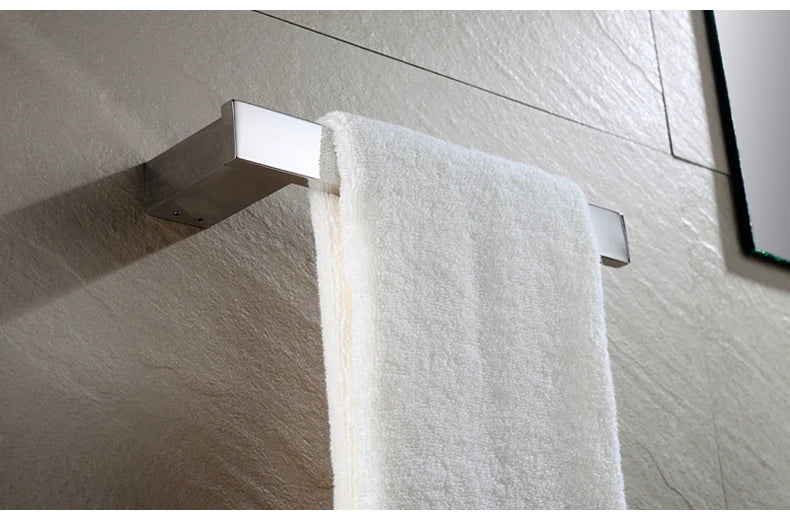 Stainless Steel Bathroom Accessories Wall Shelf Towel Bar Rack Rail Toilet Brush Roll Paper Holder Soap Dish Bathroom Hardware