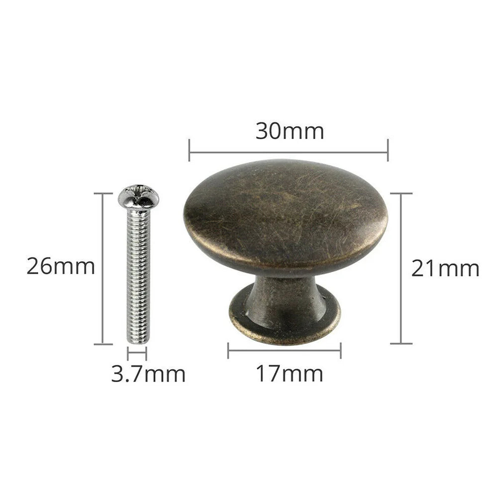 5 Colors Round Cabinet Knobs Mini Knob Cabinet Handles Metal Drawer Hand Pulls Kitchen Cabinet Door Wardrobe Handles Hardware