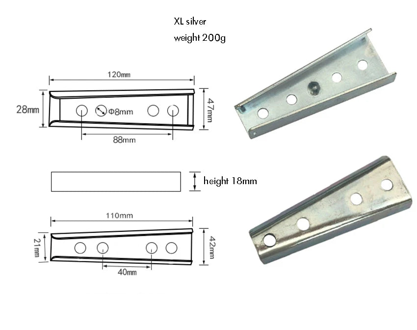 Short Drawer Slide Furniture Guide Rail Full Extension Kitchen Cupboard Hardware for Cabinets,Closets,S, L,XL Hardware Accessory