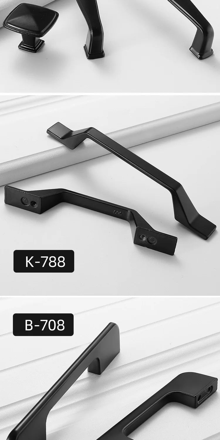 Black Handles for Furniture Cabinet Knobs and Handles Kitchen Handle Drawer Knobs Cabinet Pulls Cupboard Handles Knobs
