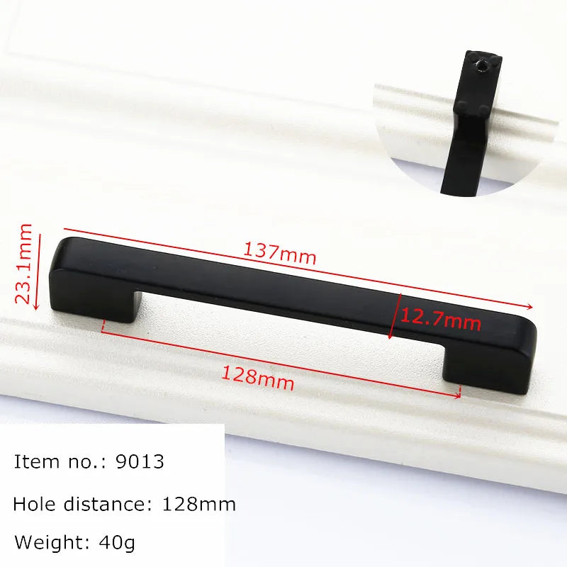 Modern Cabinet Handles Solid Aluminum Alloy Door Knobs And Handles Kitchen Cupboard Pulls Drawer Knobs Furniture Handle Hardware