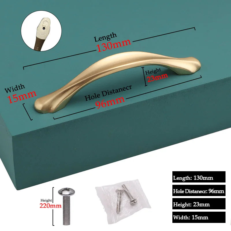 Modern Door Knobs and Handles For Interior Doors Golden Furniture Cabinets Drawers Solid Kitchen Cupboard Handles Pull