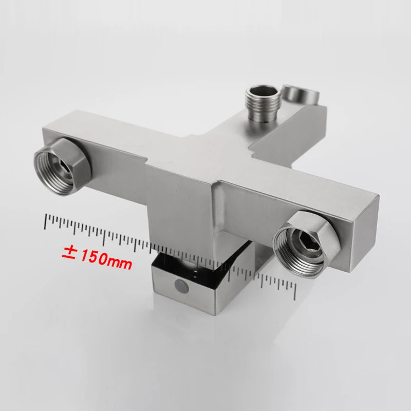 Bathroom Stainless Steel Basin Faucet Mixer Tap Bathtub Faucet Wall Hanging Hot and Cold Water Faucet Bathroom Accessories