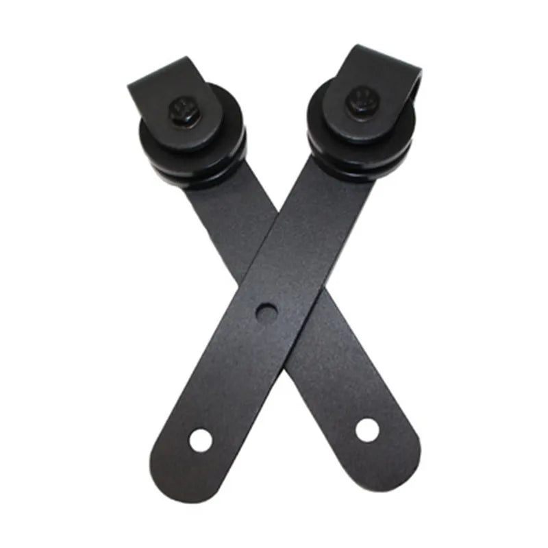 Door Sliding Barn Household Working Wood Track Hardware Interior Cabinet Closet Hanging Rail Set Smooth Silent
