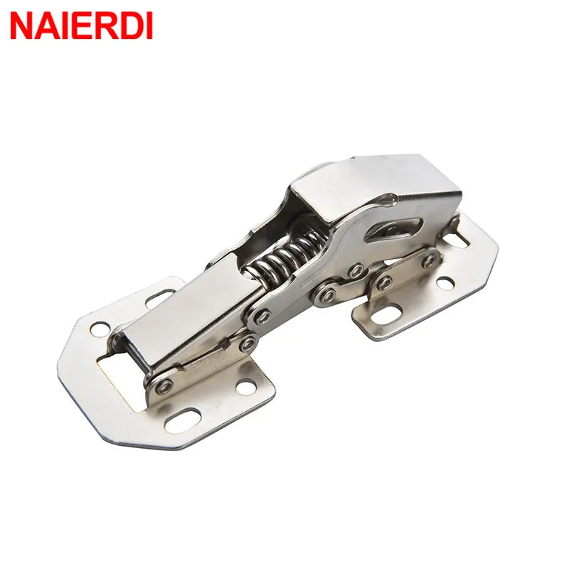 4PCS NAIERDI 3 Inch Cabinet Hydraulic Hinge 90 Degree No-Drilling Hole Cupboard Door Soft Close Hinges 4 Inch Furniture Hinge