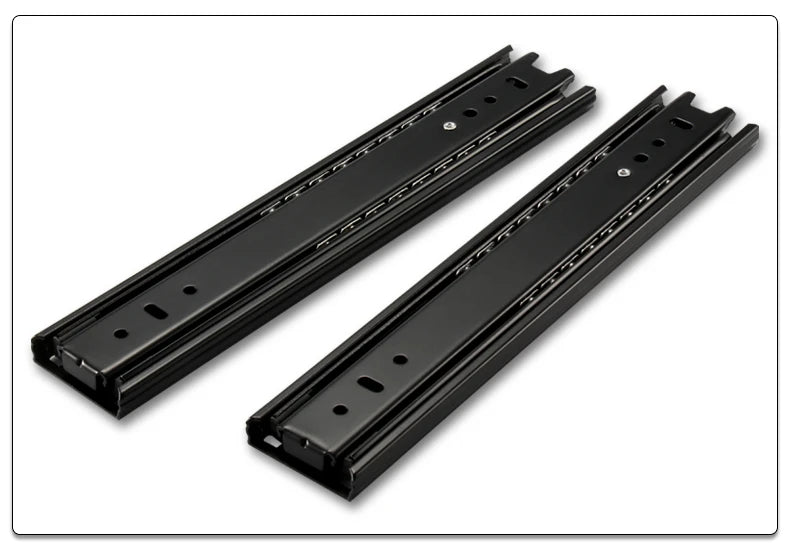 AOBT Stainless Steel Drawer Slide Soft Close Drawer 10"- 22" Track Rail Sliding Three-Section Cabinet Slides Furniture Hardware