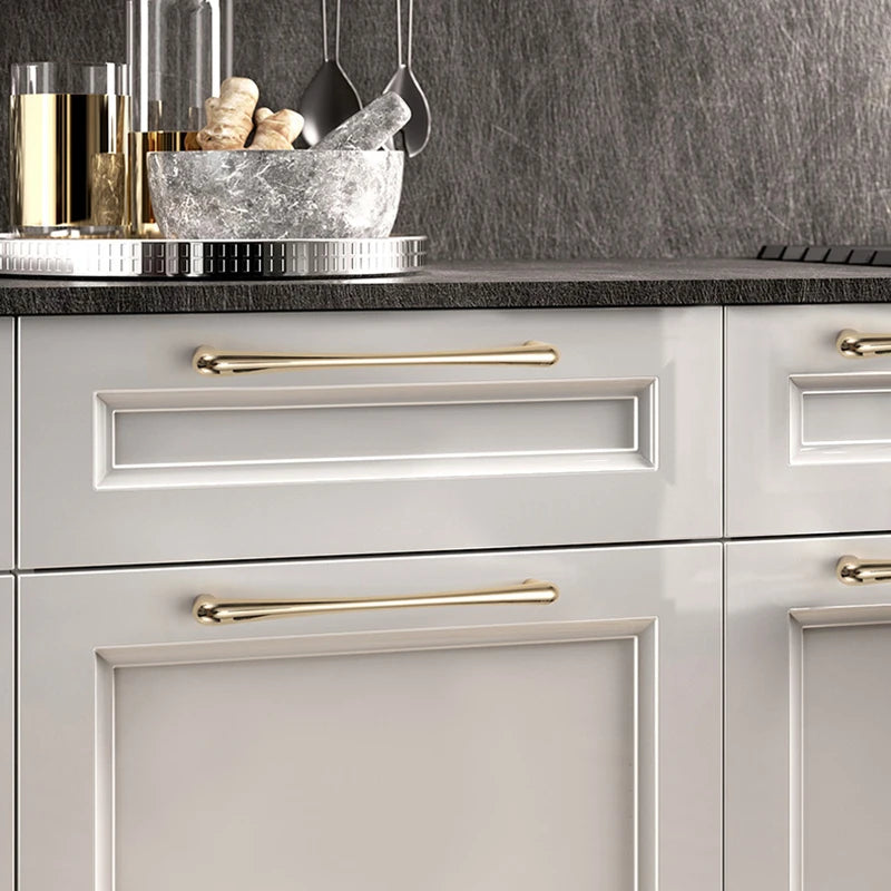 KAK European Style Bright Gold Cabinet Handles Drawer Knobs Kitchen Handle Cupboard Door Pulls Furniture Handle Cabinet Hardware