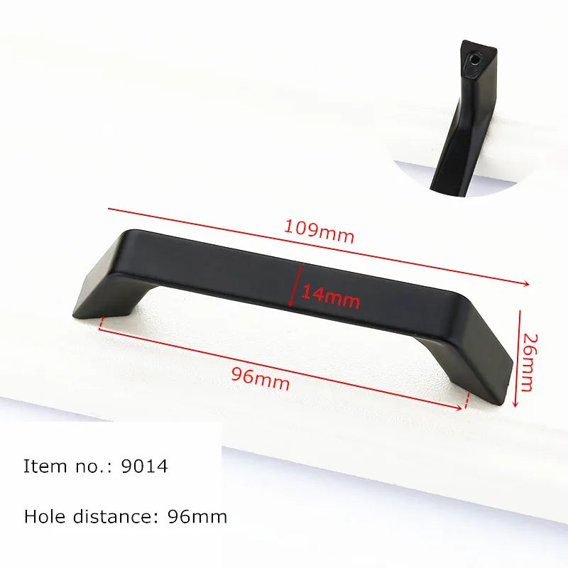 Modern Cabinet Handles Solid Aluminum Alloy Door Knobs And Handles Kitchen Cupboard Pulls Drawer Knobs Furniture Handle Hardware
