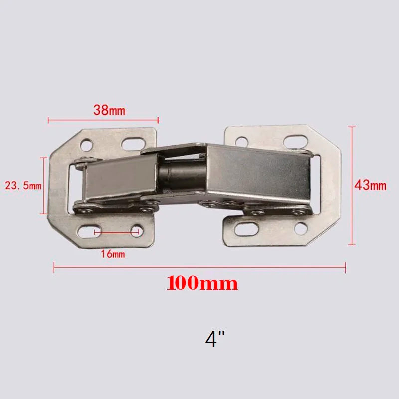 3-4 Inch 90 Degree Thicken Free Drilling Hole Cabinet Door Soft Closing Hydraulic Buffer Hinge Furniture Hardware
