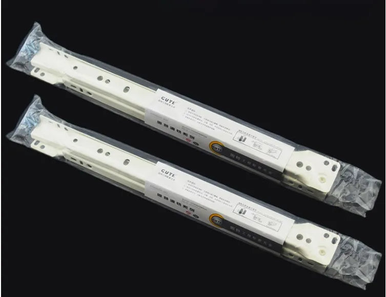 1set Drawer Track Slides Two Cabinet Rails Thickening Computer Table Chute Clothing Cabinets Keyboard Roller Pulley Furniture