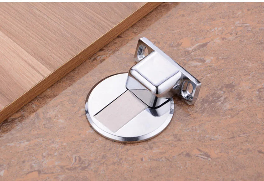 Magnetic Door Stop, Hidden Magnetic Door Stopper,Zinc Alloy,Floor Mount Self Adhesive & Punched Door Catch Doorstop,самозажимной